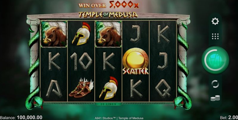 Play Temple of Medusa by Microgaming at 1Win Casino