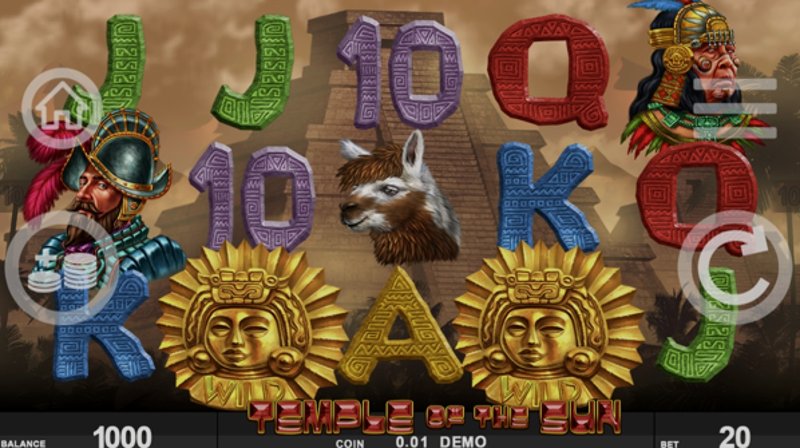 Play Temple Of The Sun by Spinthon at 1Win Casino