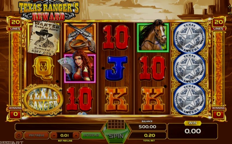 Play Texas Rangers Reward by Gameart at 1Win Casino