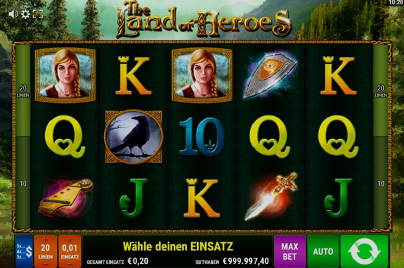 Play The Land Of Heroes by Gamomatgames at 1Win Casino