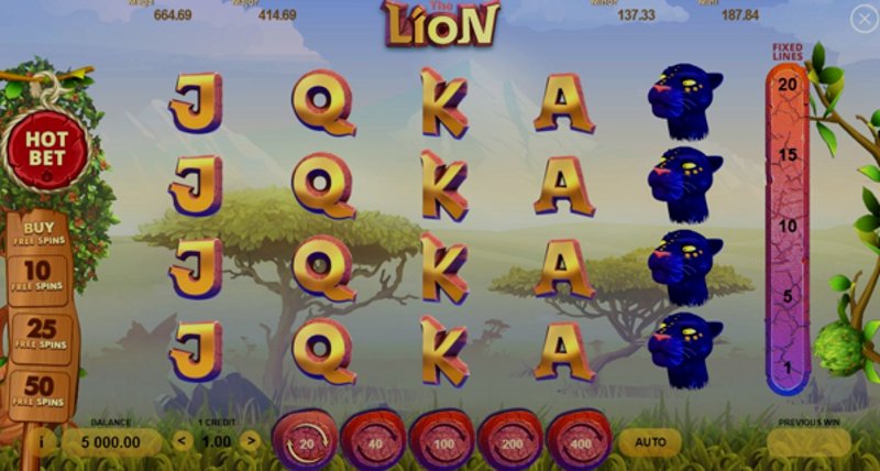 Play The Lion by Gamzix at 1Win Casino