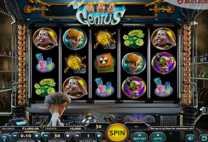 Play The Mad Genius by Nucleus Gaming at 1Win Casino