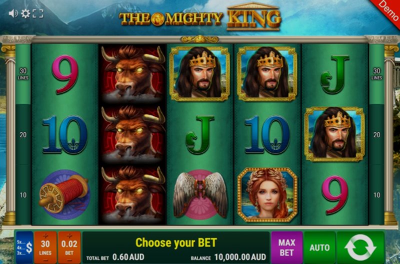 Play The Mighty King by Gamomatgames at 1Win Casino