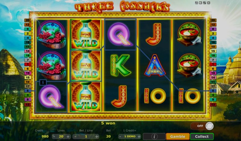 Play Three Cossacks by 5 Men Gaming at 1Win Casino