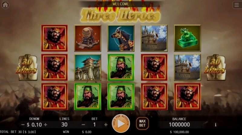 Play Three Heroes by Kaga at 1Win Casino