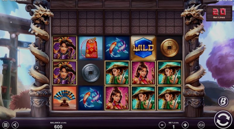 Play Three Samurai by Slotmill at 1Win Casino