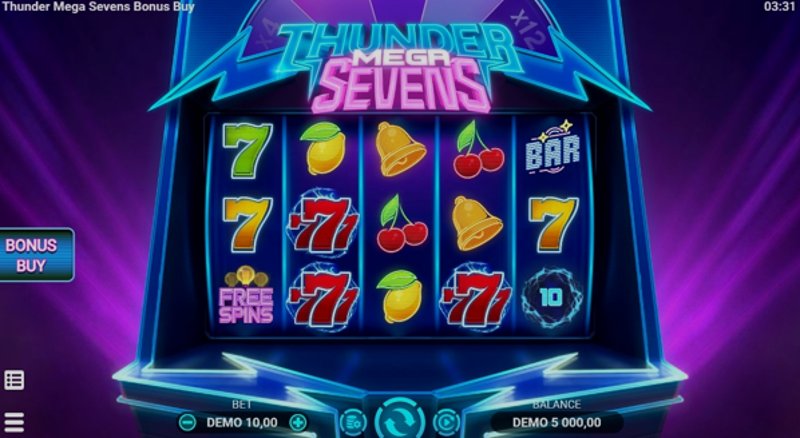 Play Thunder Mega Sevens by Evoplay at 1Win Casino