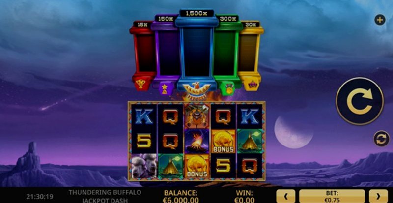 Play Thundering Buffalo Jackpot Dash by High5 at 1Win Casino