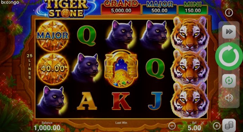 Play Tiger Stone by 3 Oaks Gaming at 1Win Casino