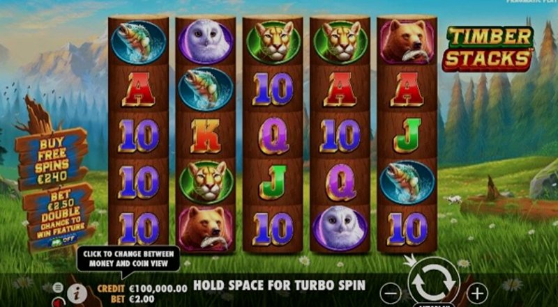 Play Timber Stacks by Pragmatic at 1Win Casino