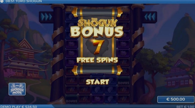 Play Toro Shogun by Elk at 1Win Casino