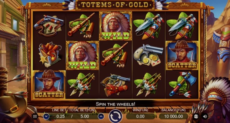 Play Totems Of Gold by Zillion at 1Win Casino