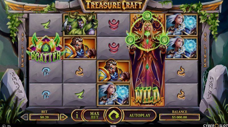 Play Treasure Craft by Cyberslots at 1Win Casino