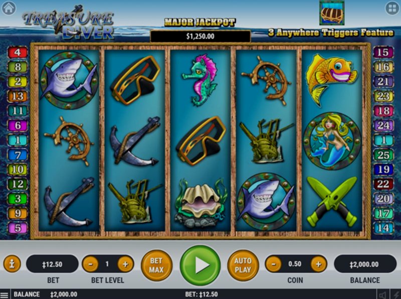 Play Treasure Diver by Habanero at 1Win Casino