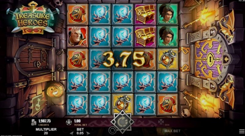 Play Treasure Heroes by Microgaming at 1Win Casino