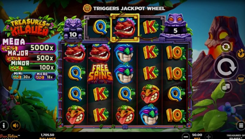 Play Treasures of Kilauea by Microgaming at 1Win Casino