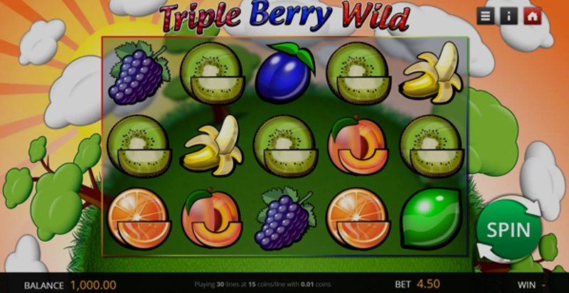 Play Triple Berry Wild by Genii at 1Win Casino