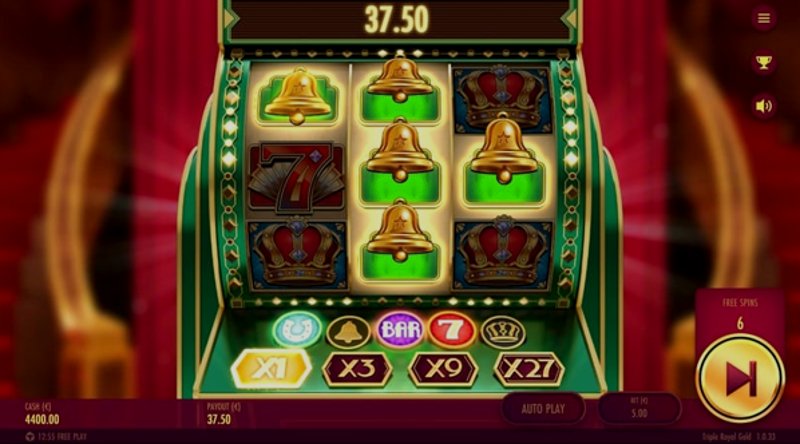 Play Triple Royal Gold by Thunderkick at 1Win Casino