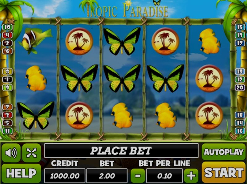 Play Tropic Paradise by Play Pearls at 1Win Casino