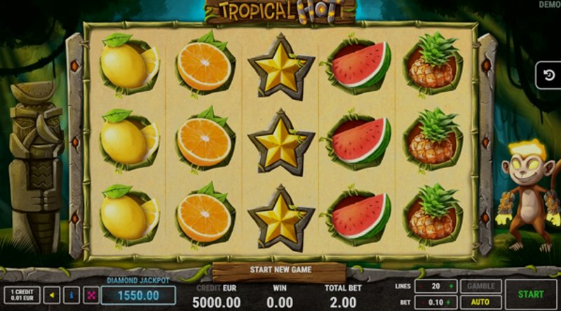 Play Tropical Hot by Fazi at 1Win Casino