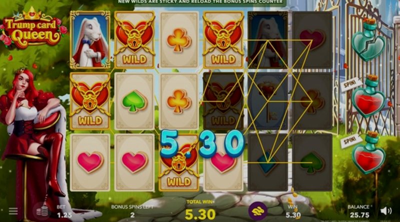 Play Trump Card Queen by Mascot Gaming at 1Win Casino