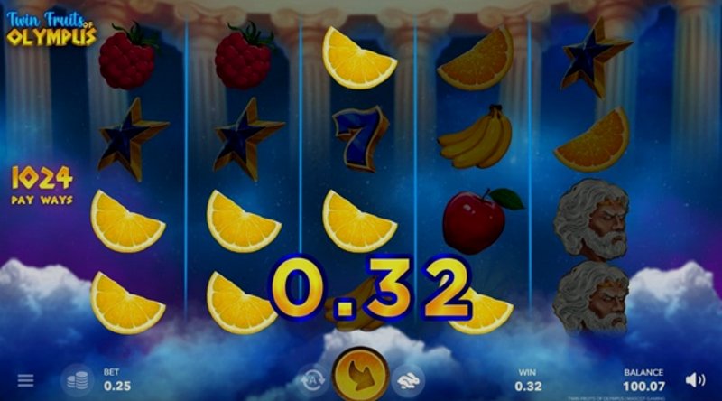 Play Twin Fruits of Olympus by Mascot Gaming at 1Win Casino