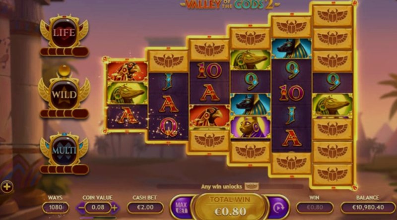 Play Valley of the Gods 2 by Yggdrasil at 1Win Casino