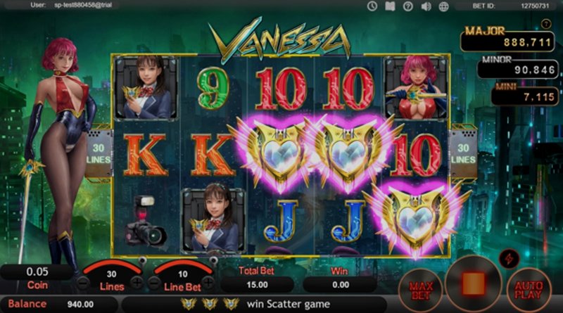 Play Vanessa by Simpleplay at 1Win Casino