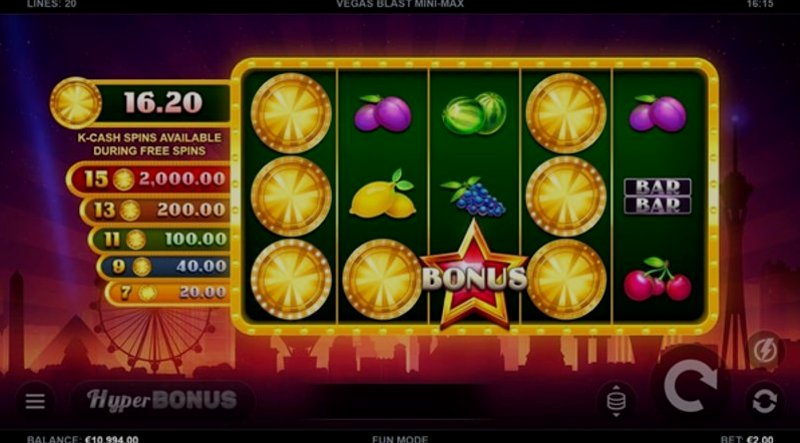 Play Vegas Blast Minimax by Kalamba at 1Win Casino