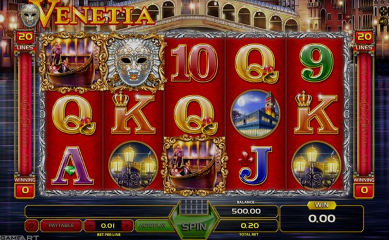 Play Venetia by Gameart at 1Win Casino