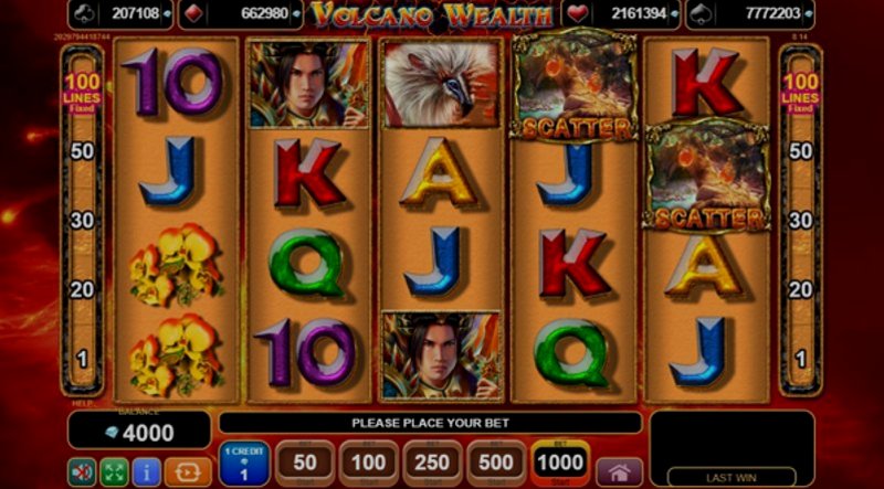 Play Volcano Wealth by Amusnet Interactive at 1Win Casino