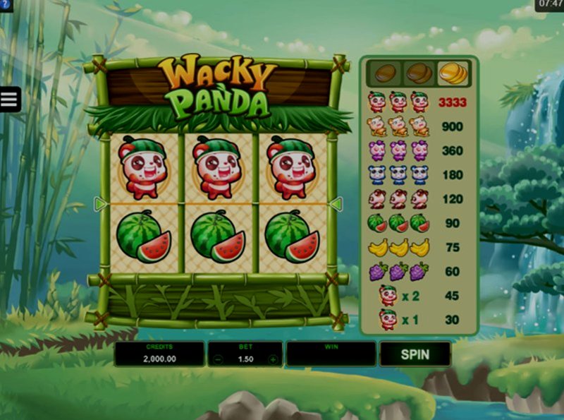 Play Wacky Panda by Microgaming at 1Win Casino