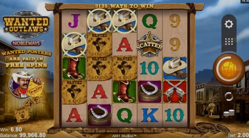 Play Wanted Outlaws by Games Global at 1Win Casino