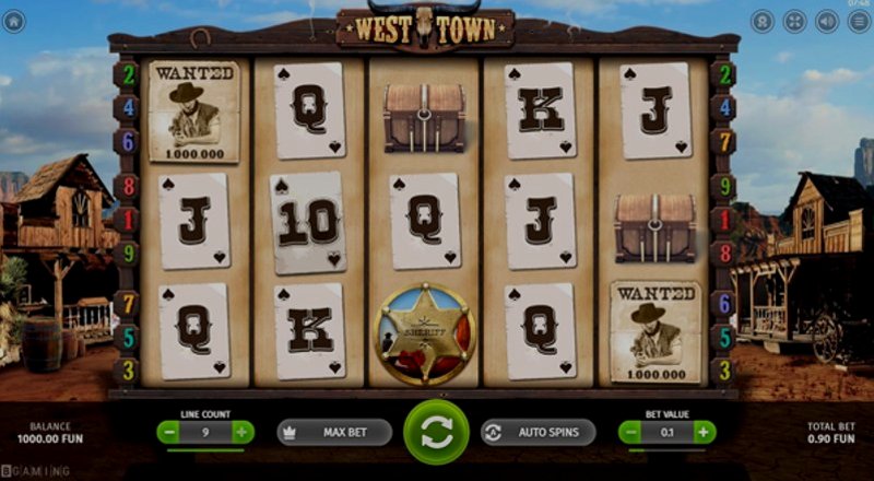 Play West Town by Bgaming at 1Win Casino