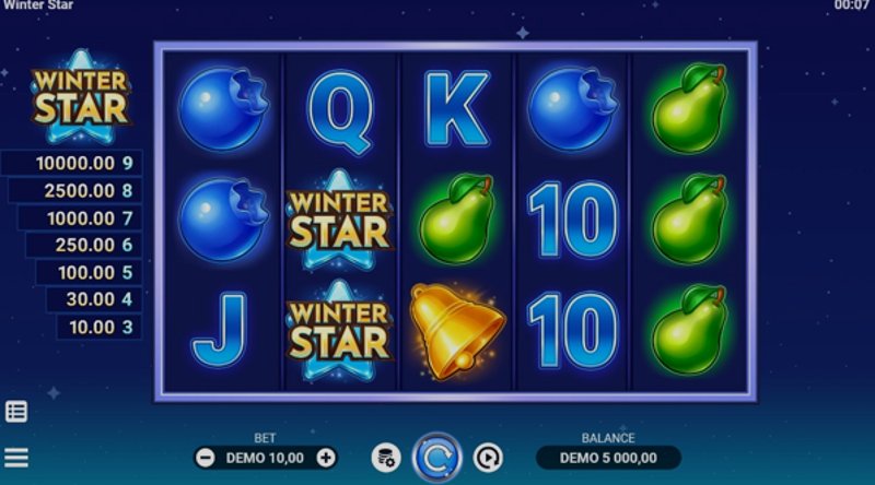 Play Winter Star by Evoplay at 1Win Casino