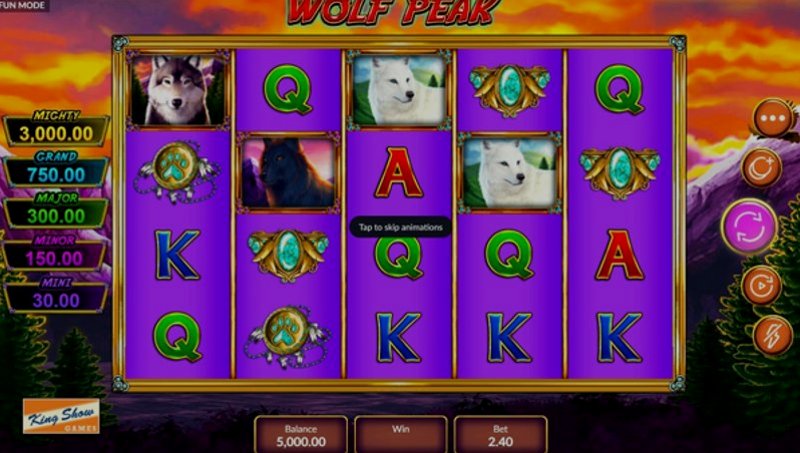 Play Wolf Peak by Bluehorn at 1Win Casino