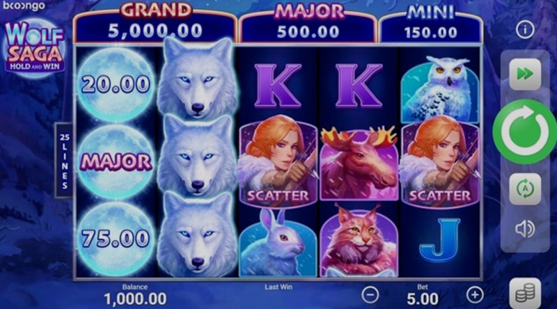 Play Wolf Saga by 3 Oaks Gaming at 1Win Casino