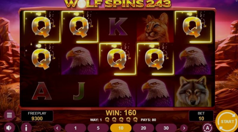 Play Wolf Spins 243 by 1spin4win at 1Win Casino