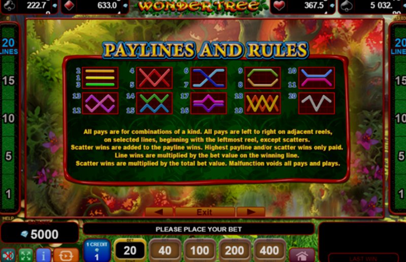 Play Wonder Tree by Amusnet Interactive at 1Win Casino