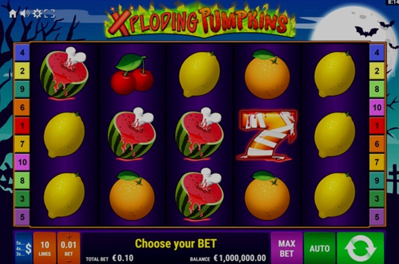 Play Xploding Pumpkins by Gamomat Premium at 1Win Casino