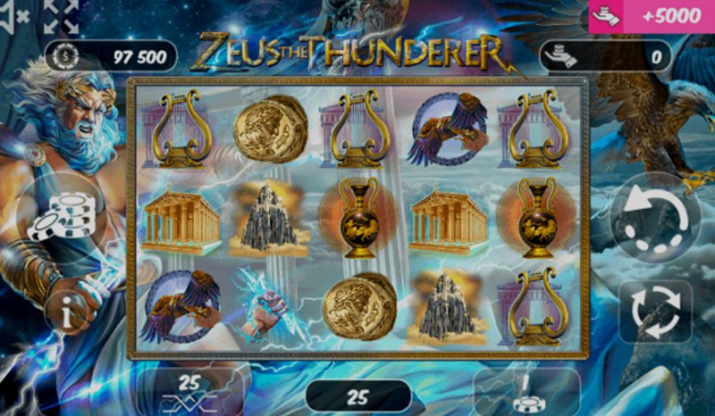 Play Zeus the Thunderer II by Mrslotty at 1Win Casino