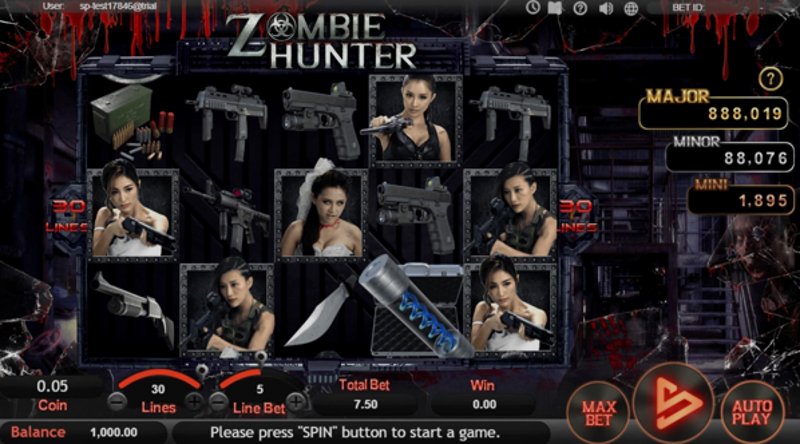 Play Zombie Hunter by Simpleplay at 1Win Casino