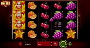 Fruits & Jokers: 100 lines 1Win