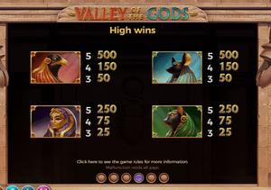 Valley Of The Gods 1Win